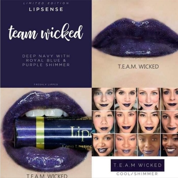 NWT LipSense By SeneGence Team Wicked Long Lasting Liquid Lip Color - Picture 1 of 5